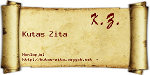 Kutas Zita névjegykártya